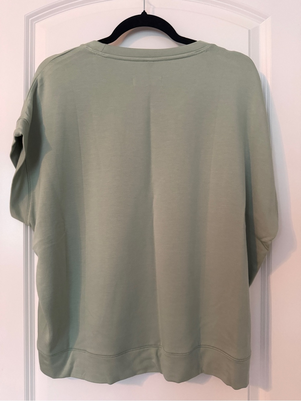 LOFT Sage Green Short Sleeve Sweatshirt - M - Picture 2 of 4